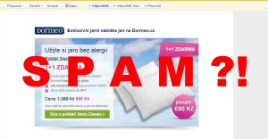 Dormeo.cz opět spamuje e-mail. VÝZVA – Postupujme společně.